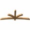 Ekena Millwork Davenport Rough Sawn Timber Gable Bracket, Western Red Cedar, 84"W x 35"H x 4"D x 4"F, 10/12 Pitch GBW084X35X0404DAV00RWR - alternate 2